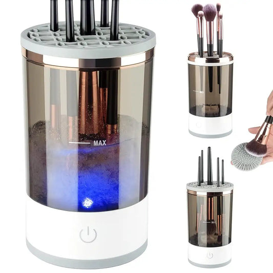 Automatic Electric Makeup Brush Cleaner | Sonic Vibration Cleaning