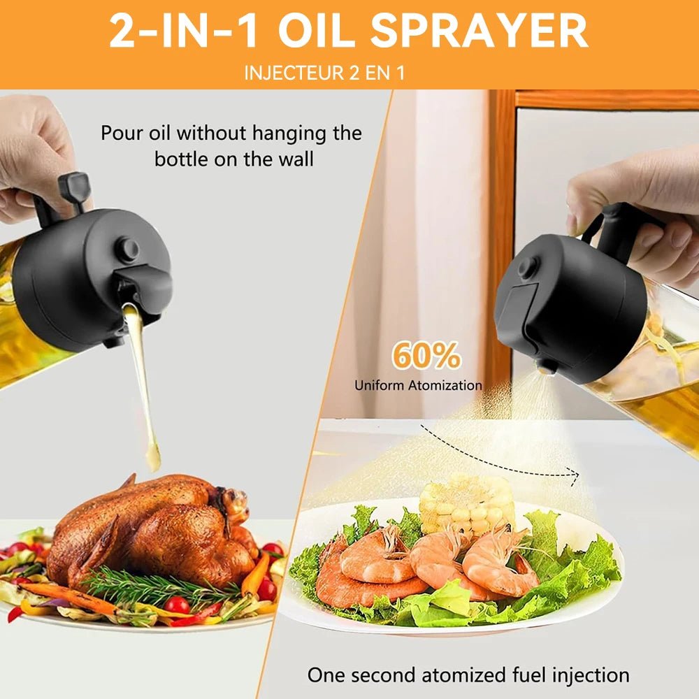 2 - in - 1 Oil Spray Bottle – Precision & Control for Healthier Cooking - The Lovely Spot