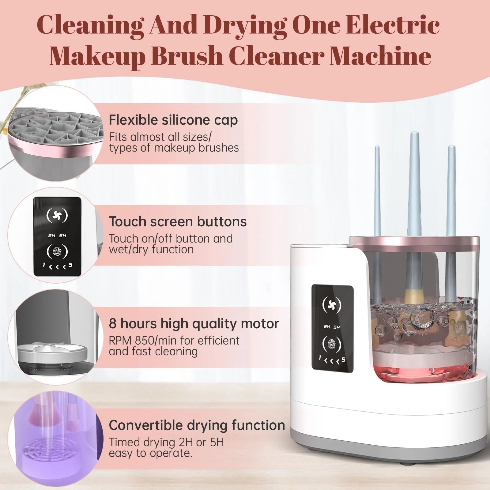 3 - in - 1 Electric Makeup Brush Cleaner & Dryer - The Lovely Spot