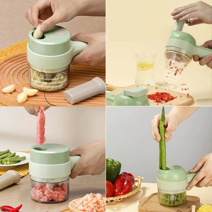 4 - in - 1 Electric Vegetable Cutter, Slicer & Food Processor - The Lovely Spot