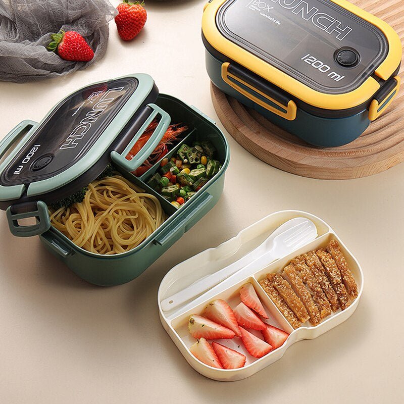 Double Layer Lunch Box – Portable, Stylish & Perfect for On - the - Go Meals! - The Lovely Spot