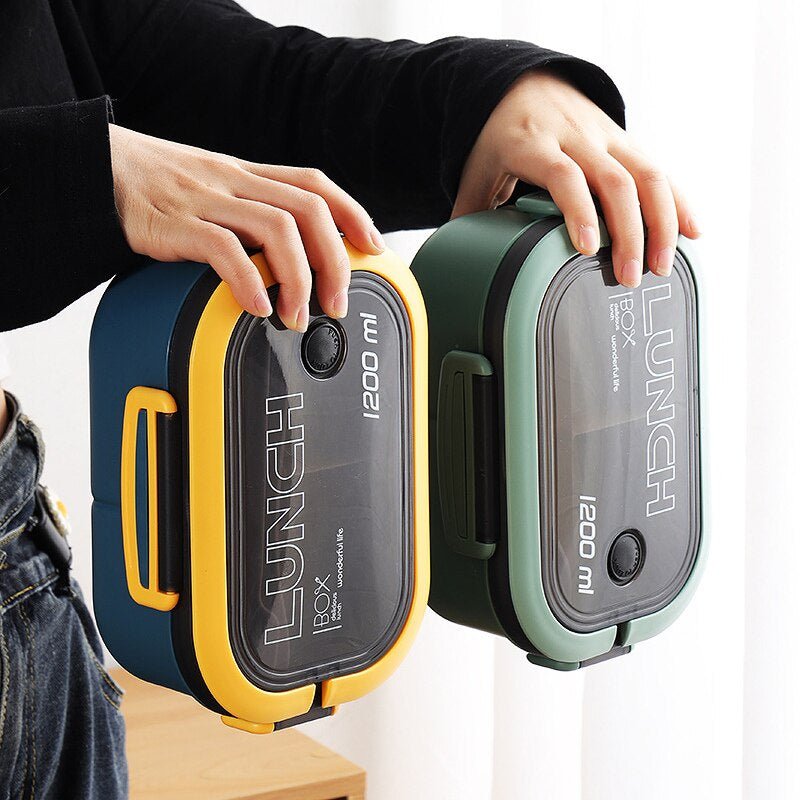 Double Layer Lunch Box – Portable, Stylish & Perfect for On - the - Go Meals! - The Lovely Spot