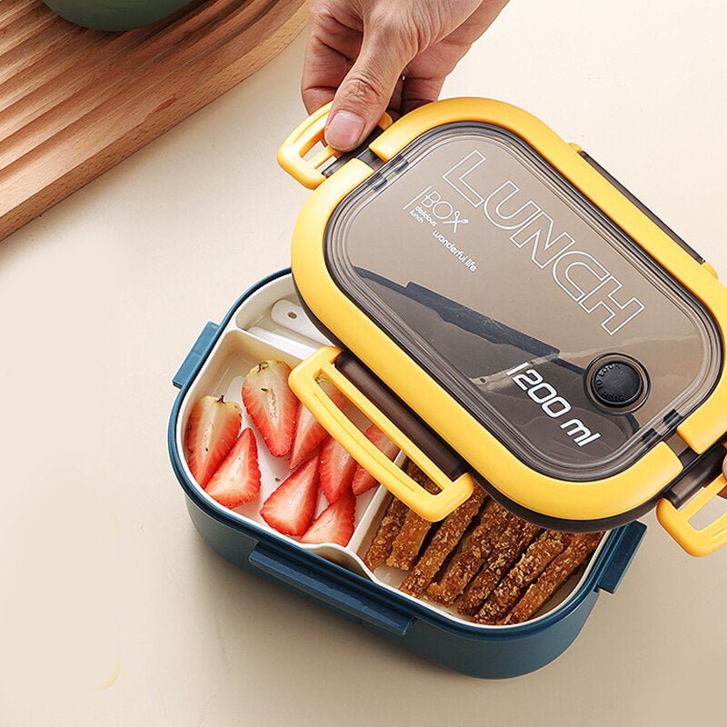 Double Layer Lunch Box – Portable, Stylish & Perfect for On - the - Go Meals! - The Lovely Spot