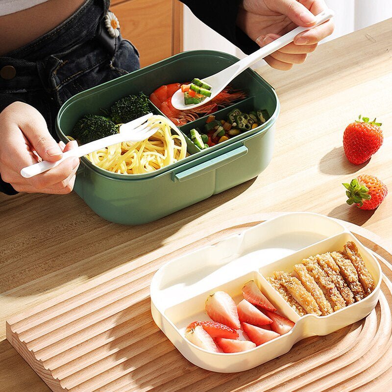 Double Layer Lunch Box – Portable, Stylish & Perfect for On - the - Go Meals! - The Lovely Spot