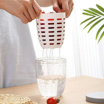 Drippable Fruit Cup with Fork – Portable Snack Container - The Lovely Spot