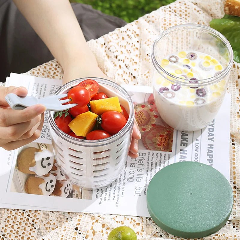 Drippable Fruit Cup with Fork – Portable Snack Container - The Lovely Spot