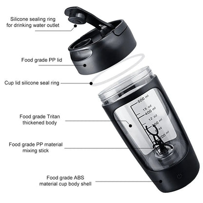 Electric Protein Shaker Cup – Smooth, Effortless Mixing Anywhere! - The Lovely Spot