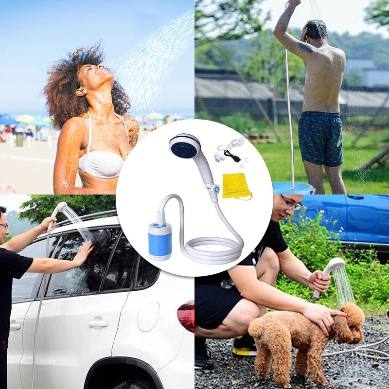 Portable Camping Shower – USB Charging, Outdoor Travel Shower - The Lovely Spot