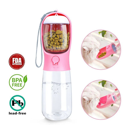 Portable Pet Water Bottle & Food Container – Perfect for Dogs & Cats! - The Lovely Spot