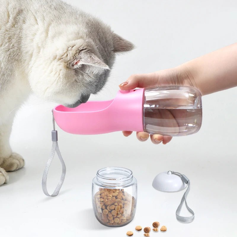 Portable Pet Water Bottle & Food Container – Perfect for Dogs & Cats! - The Lovely Spot