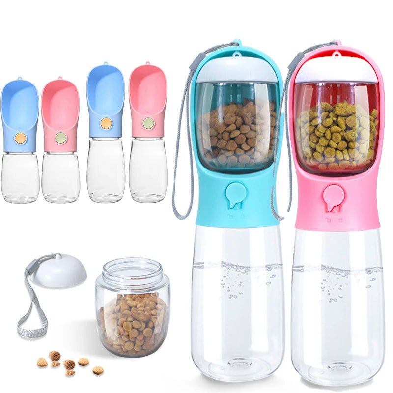 Portable Pet Water Bottle & Food Container – Perfect for Dogs & Cats! - The Lovely Spot